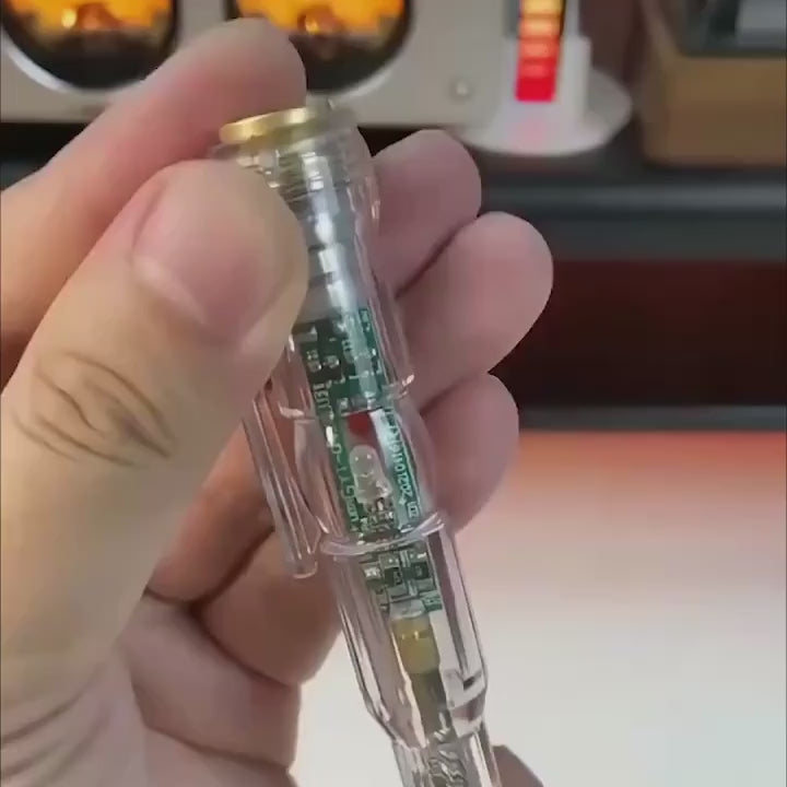 Responsive Electrical Tester Pen Portable Electrical Circuit Tester Pen WaterProof Electricity Measurement Pen NonContact AC Voltage Tester Pen LED Flashlight Buzzer Alarm for LiveNull Wire Judgment