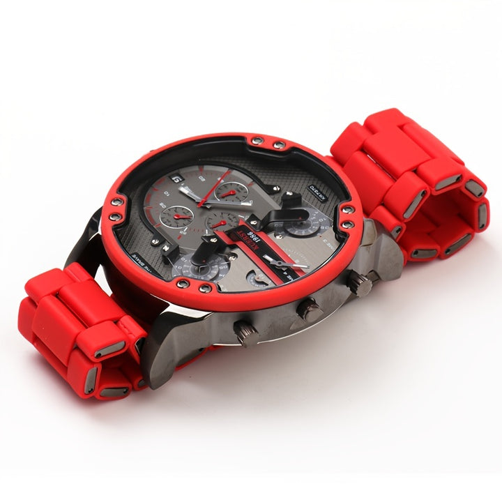 Mens Multifunctional Steel Strap Fourtime Zone Watch  LRJ2