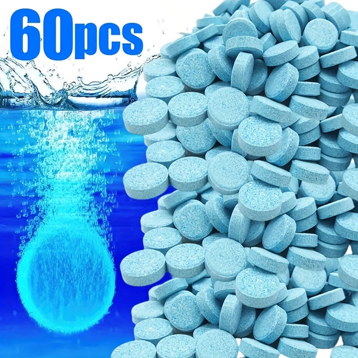 60pcs Portable Car Windshield Cleaner Car Windshield Washer Fluid Car Glass Water Bubble Sheet Solid Wiper Essence