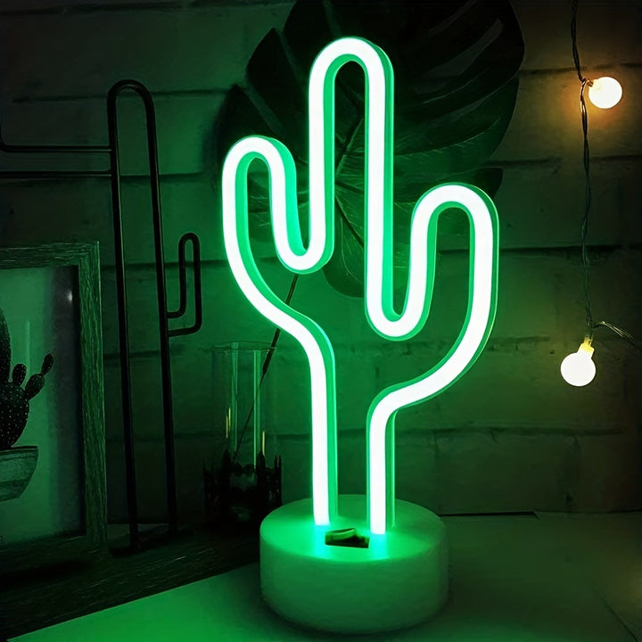 AMEVRGTHS Green Neon Sign LED Cactus  P2LE