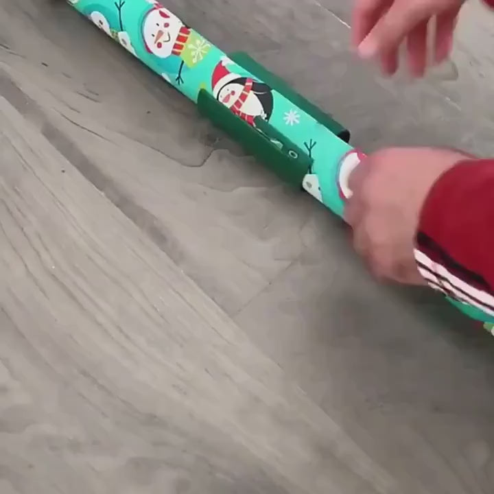 1pc Sliding Gift Wrapping Paper Cutter Christmas Cutting Tool Cuts The Perfect Line Sliding Wrapping Paper Cutter For Thanksgiving Christmas Wrapping Easter gift Eid AlAdha Mubarak