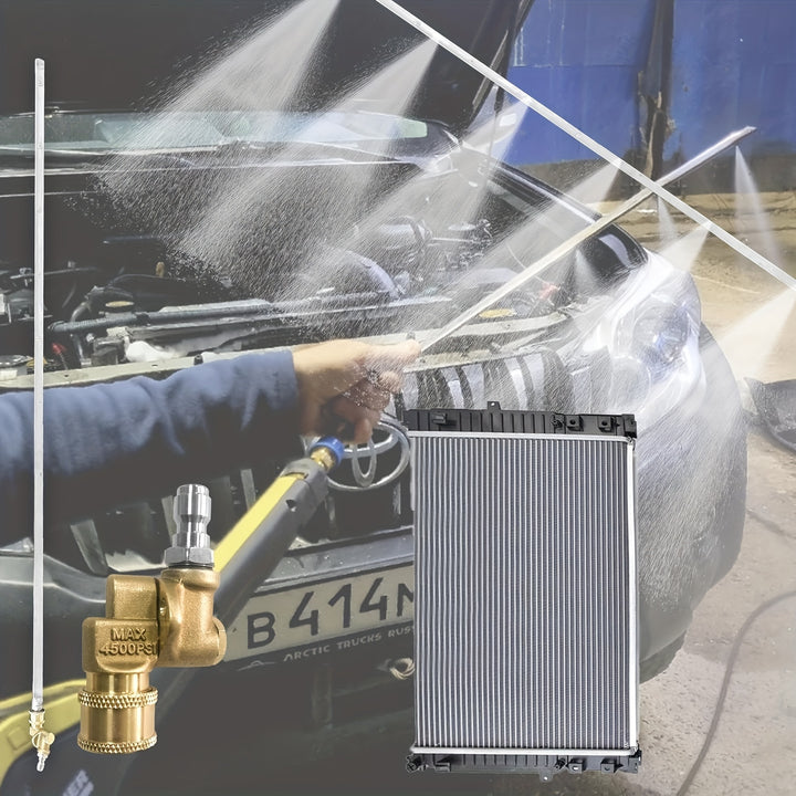 Car Water Tank Cleaning Lance Radiator Pressure Washer Jetter Nozzle with Flat Wand Powerful Spray Nozzle for Truck Water Tank Cleaning