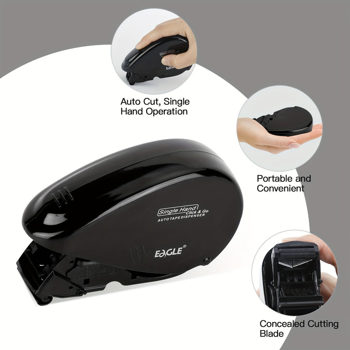 Eagle SingleHanded Auto Tape Dispenser Convenient And Portable Perfect for Gift Wrapping Craft Projects And Office Use