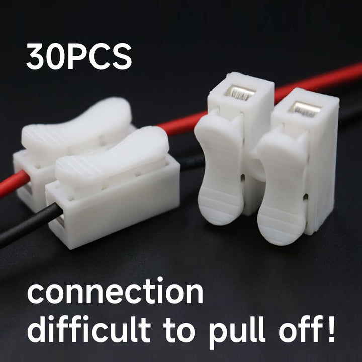 30pcs Quick Terminal Connectors 2Pin FlameRetardant LED Connectors  TJRAZ7X