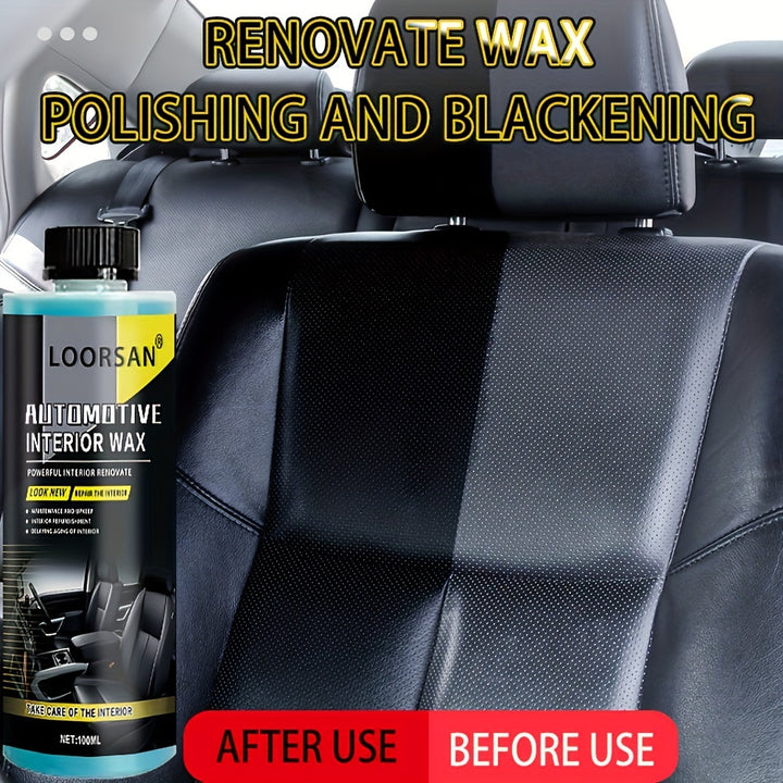 Auto Interior Restorer  Waterproof Plastic  Pu Leather Renewal Quick Polishing Repair For Faded Surfaces LongLasting Protection