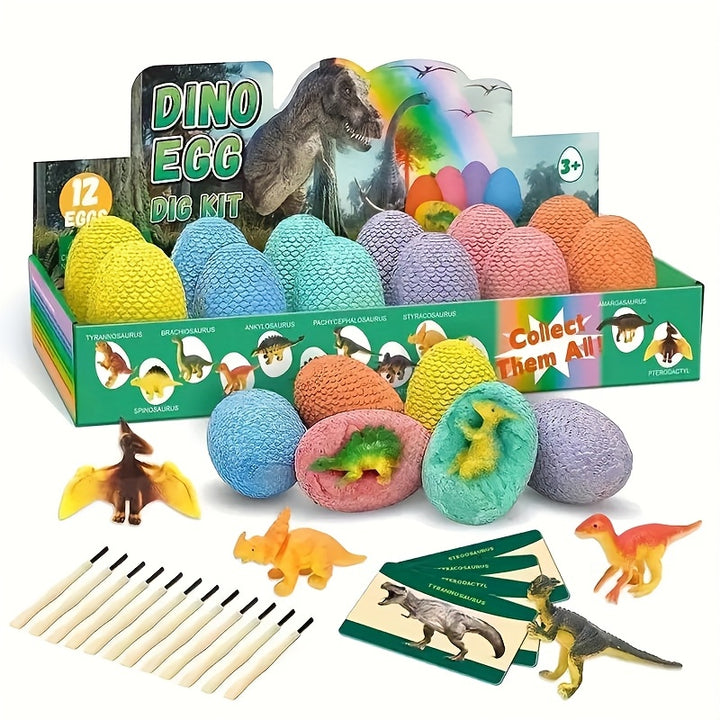 Dinosaur Egg Dig Kit with colored eggs RZN5413