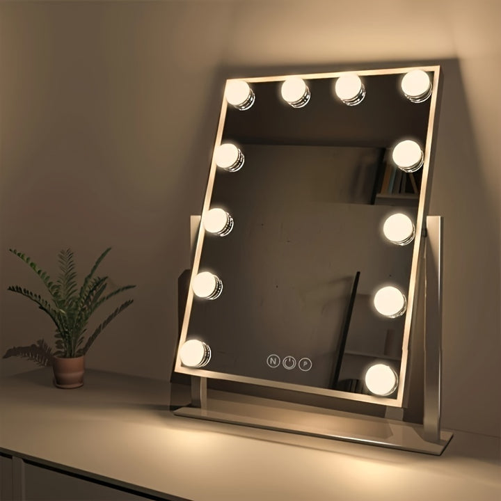 Hollywood Desktop Lighted Beauty Mirror  JXI9