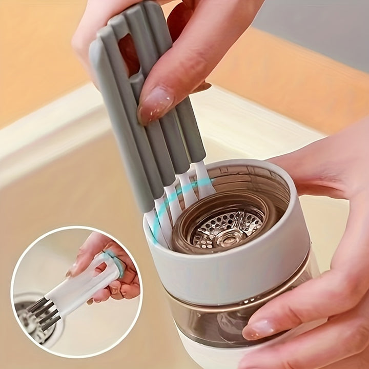 1pc2pcs3pcs MultiFunctional Water Bottle Cleaning Brush  Mesh Mini Brush For Glass Lids And Grooves  Easy And Effective Kitchen Cleaning Tool