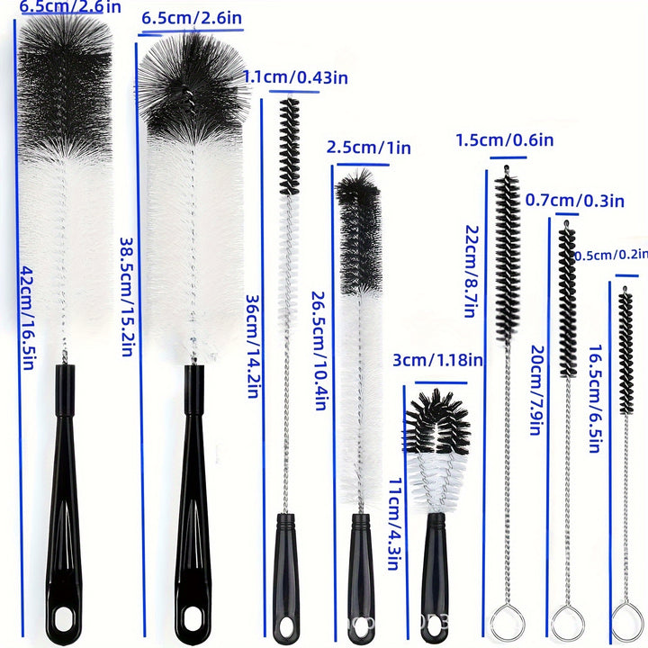 8Piece Bottle Cleaning Brush Set with Long Handles  Ideal for Cleaning Narrow Neck Beer Bottles Sports Water Bottles and Kettle SpoutsLids