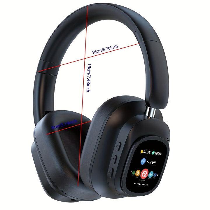 Siindoo ANC Wireless Headphones 66Hr Playtime Touchscreen Bass Boost  j8k71