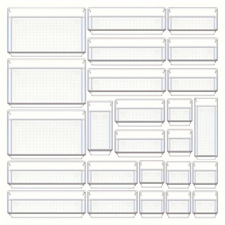  Clear Plastic Drawer Organizers Set  SK3M