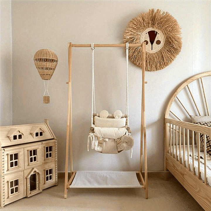 Indoor Hanging Swing Chair with Cushion  NJ2WDO