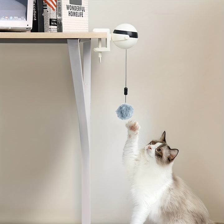 Interactive Electronic Cat Toy With MotionActivated Lifting Plush Ball  Entertain And Exercise Your Indoor Cat