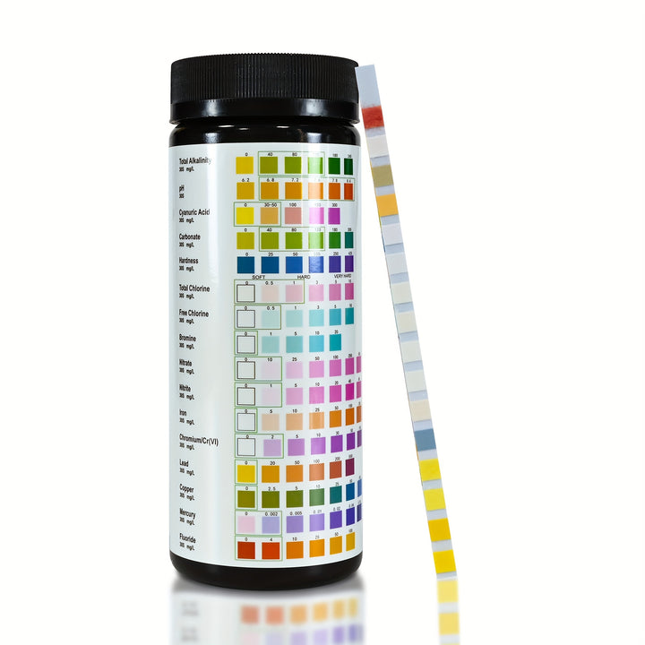 Water Testing Kit 125 Pieces Of 16in1 Well And Drinking Water Testing Kit TESPERT Water Testing Strips For Hardness PH Value Lead Iron Copper Chlorine Etc