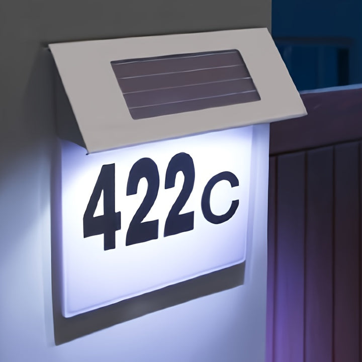 4LED Solar House Number Sign Outdoor Address Light  3orev