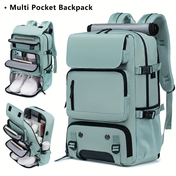 Versatile Backpack with Shoe Compartment USB Port  NJ9794