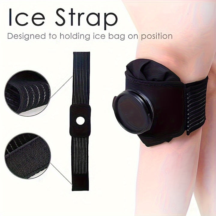 Reusable Ice Pack with Adjustable Strap for Shoulder and Knee Pain Relief  Plastic Gel Beads for Cold  Hot Therapy Leakproof  Flexible Cooling Bag with Bandage Fixation