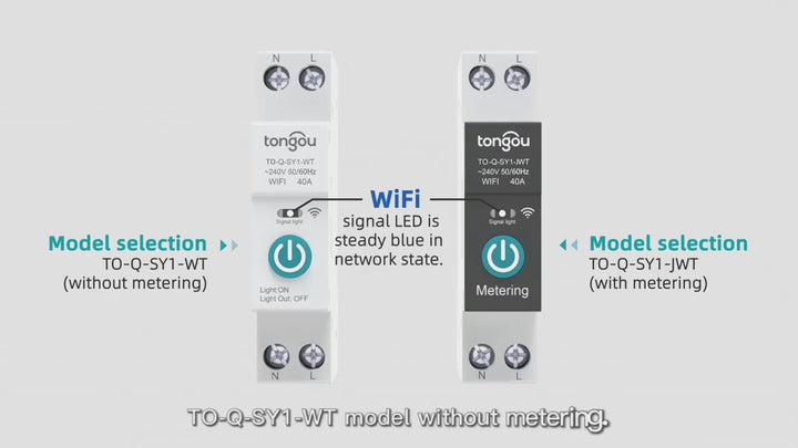 1pc TUYA WiFi Smart Switch Breaker Wireless Remote Control Remote Mobile Control Metering Timer Countdown Smart Home Tuya Smart Life
