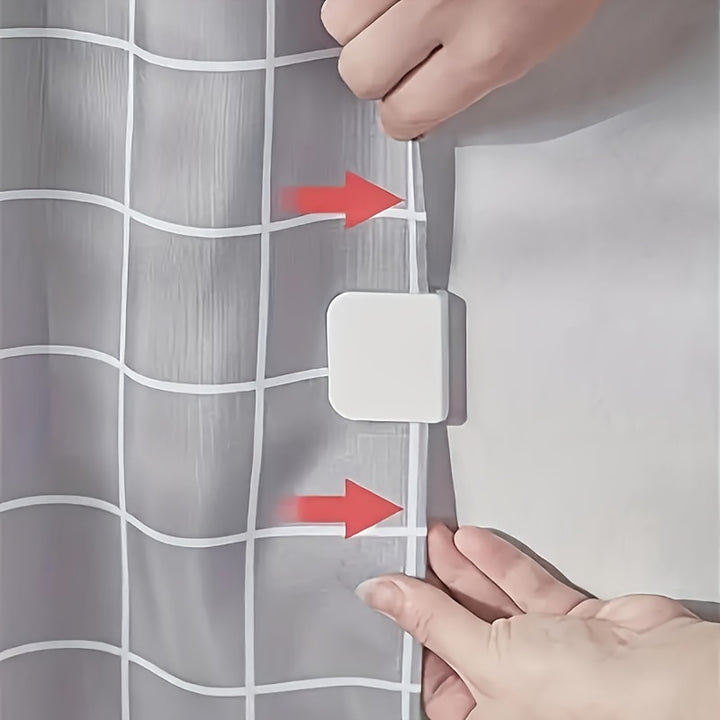 2pcs NoDrill Shower Curtain Clips  Windproof Adhesive Edge Holders For Bathroom Decor Shower Curtain Sets For Bathrooms Shower Curtain For Bathrooms