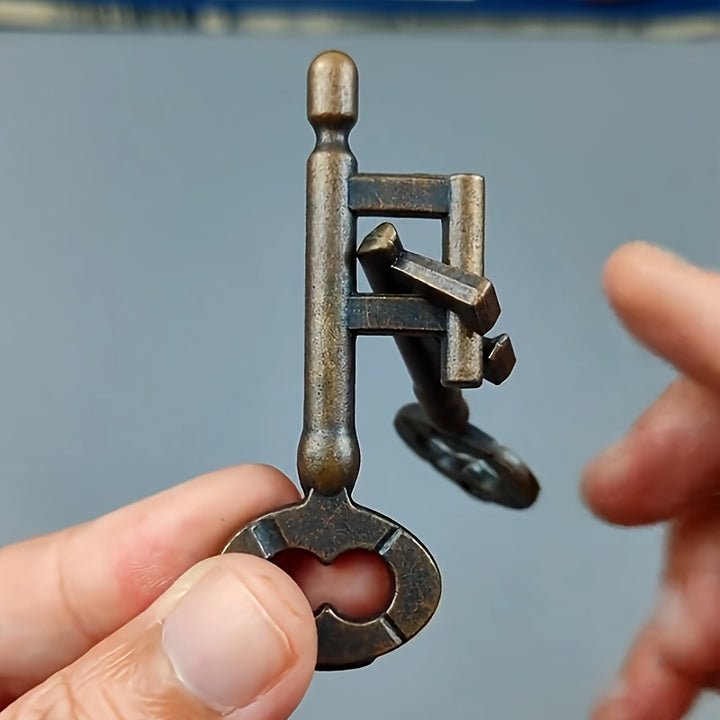 1 Pc Alloykey Lock Zinc Alloy Unlocks Kong Ming Lock Magic Alloy Educational Toy Nine Consecutive Intelligence Unring Clasp