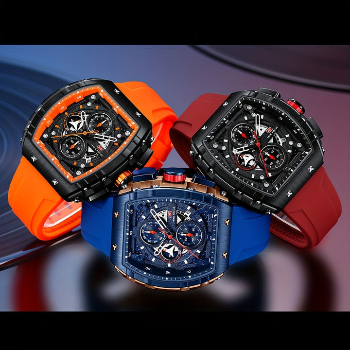 Womens Tonneau Chronograph Quartz Watch  677R