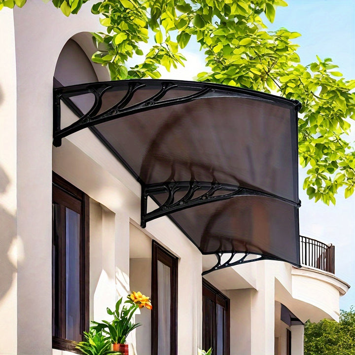 UVResistant Polycarbonate Door Awnings  Durable Hollow and Solid Board Canopy for WindowsSCEI