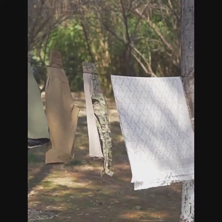 Portable 3Meter Beaded Clothesline  Adjustable Windproof Outdoor Laundry Line for Camping  Travel