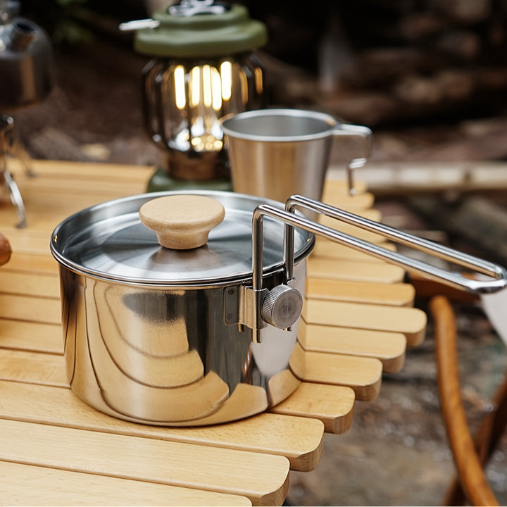 Stainless Steel Folding Camping PotAMLBBBH