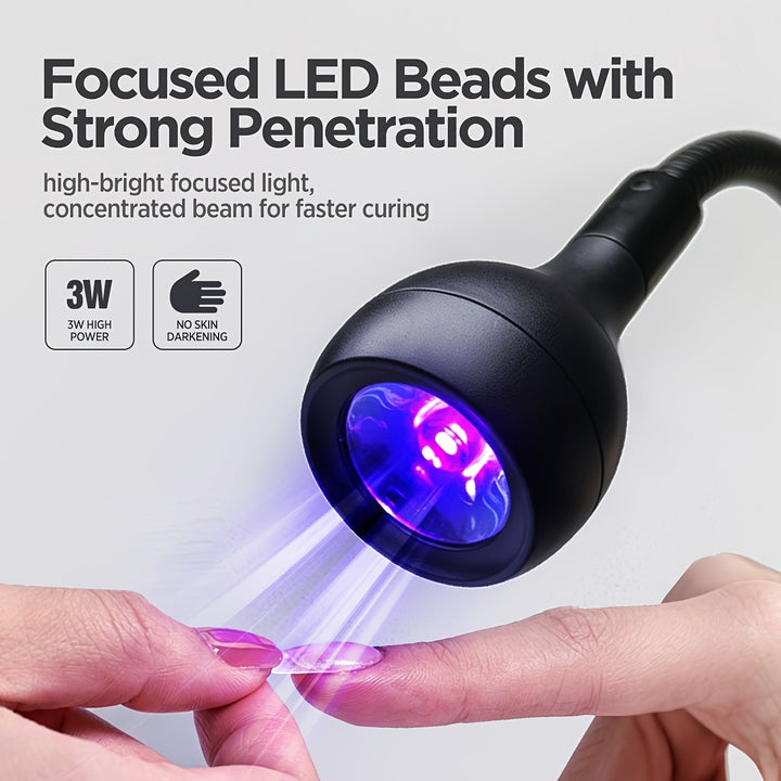 Gooseneck Nail Dryer Lamp with ClampAMLCLAMP