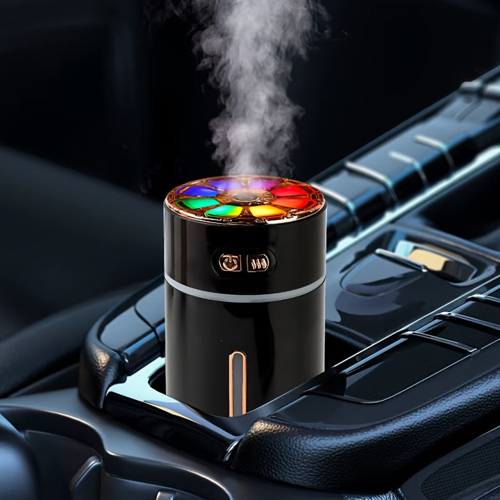 Car Air Diffuser Air Humidifier With Colorful Light 300ml 1015oz Visible Water Lever USB Charging Humidifier For Car Office Desktop Bedroom