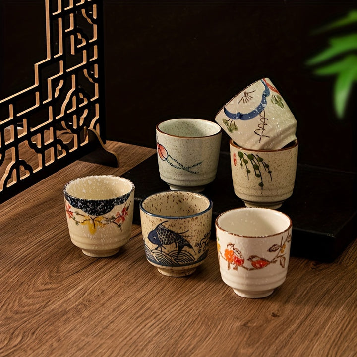  Underglaze Color Ceramic Teacup Handpainted  JR03