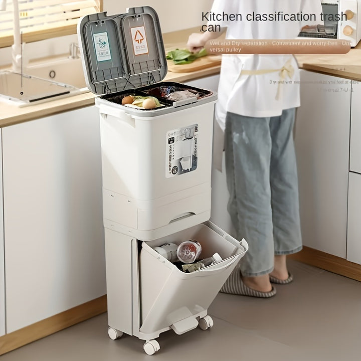 High Capacity Kitchen Trash Can with Lid and Pedal  APS44