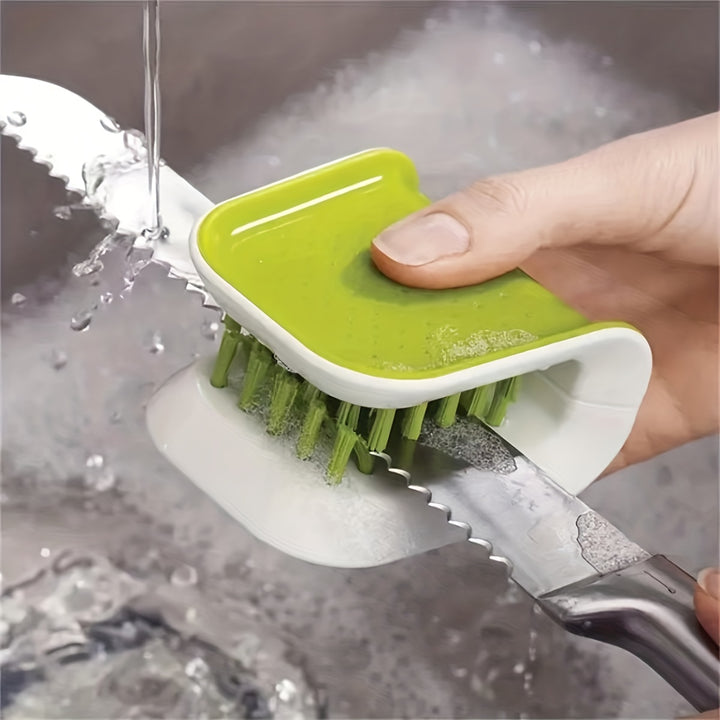 1pc Ushaped Knife Washing Brush Kitchen Tableware Kitchen Knife Spoon Special Doublesided Cleaning Brush Creative Fork Chopsticks Washer Cleaning Supplies Cleaning Tool Apartment Essentials College Dorm Essentials Off To College