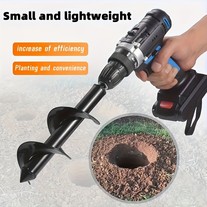 1pc Garden Electric Drill Bit For Planting Flower Planting Ground Drill Bit Garden Vegetable Garden Seedling Drill Bit Pine Soil Pit Digging Ground Drill Bit
