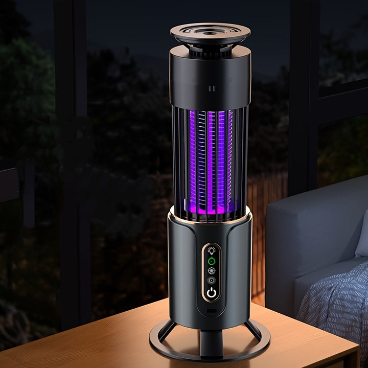 1pc Rechargeable MultiFunctional Mosquito Lamp USB Powered Bug Zapper For Indoor And Outdoor Use Ideal For Home Bedroom Office RV And Camping  Dual Light Colors