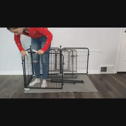 Portable Metal Dog Playpen for Small Dogs  9R1J