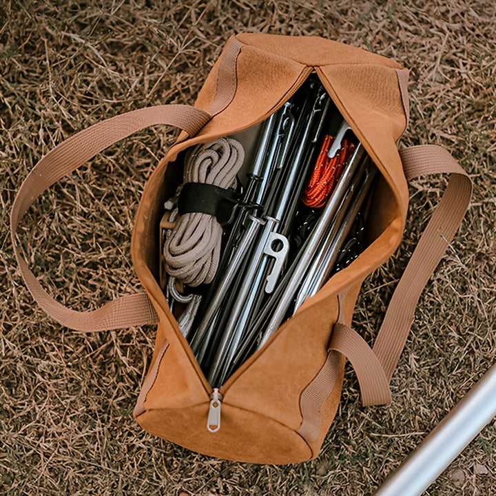 Outdoor Tent Peg Bag Handpulled Tent Peg Storage Bag Miscellaneous Bag Set Camping Storage Bag Organizing Bag Tent Peg Fixing Beach Camping Outdoor Windproof Steel Peg Set Tent Peg Bag Multifunctional Tool Bag Durable And Dirtresistant