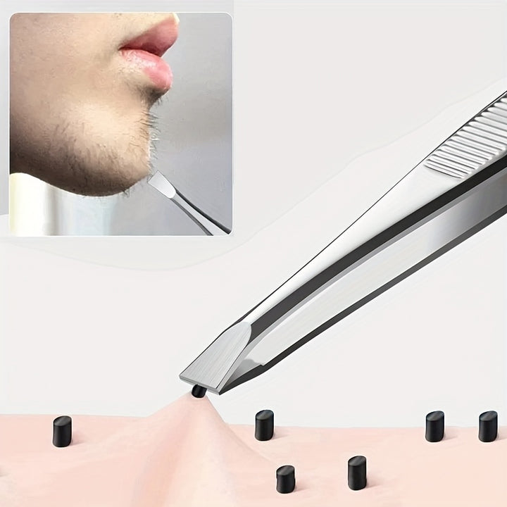 1pc2pcs3pcs Stainless Steel Tweezers Set Precision Hair Removal Tool for Beard and Mustache Odorless SlantFlat Tip Brow Shaping Facial Hair Remover