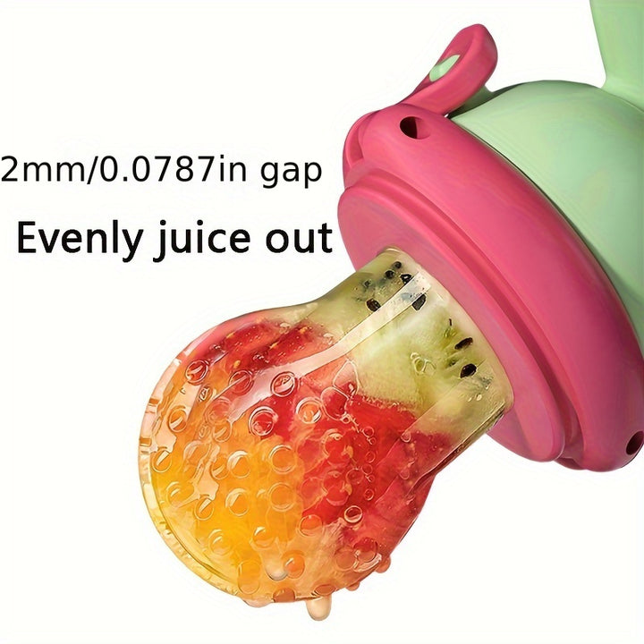 Silicone Fruit And Vegetable Teether For Infants And Toddlers Rotating Pushtype Supplementary Food Feeder For Juice Feeding Utensils