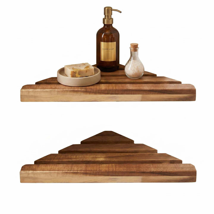 Acacia Floating Corner Shelf  SA46