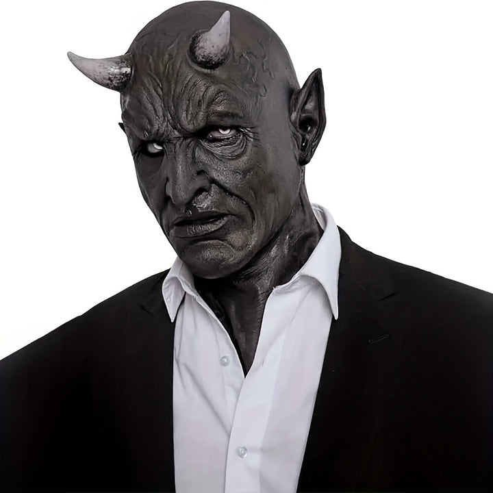 Adult Rubber Demon Cosplay Helmet Mask for Halloween Parties and Carnival Events