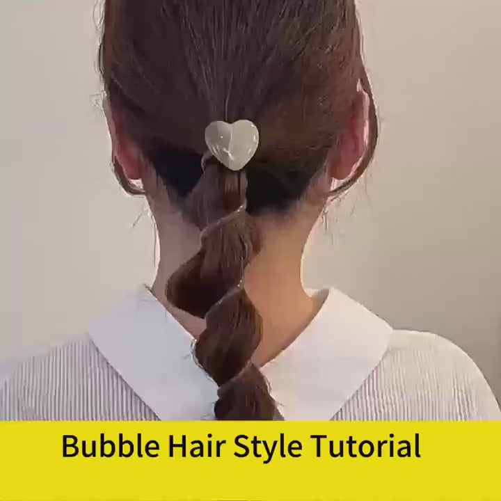Chic Jelly Heart Spiral Hair Tie  Y2KBoho Style Colorful Braid Accessory for Women  Girls