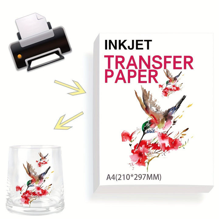 Waterslide Decal Transfer Paper Inkjet Clear Transparent Printable A4 Size For DIY Water XW9B