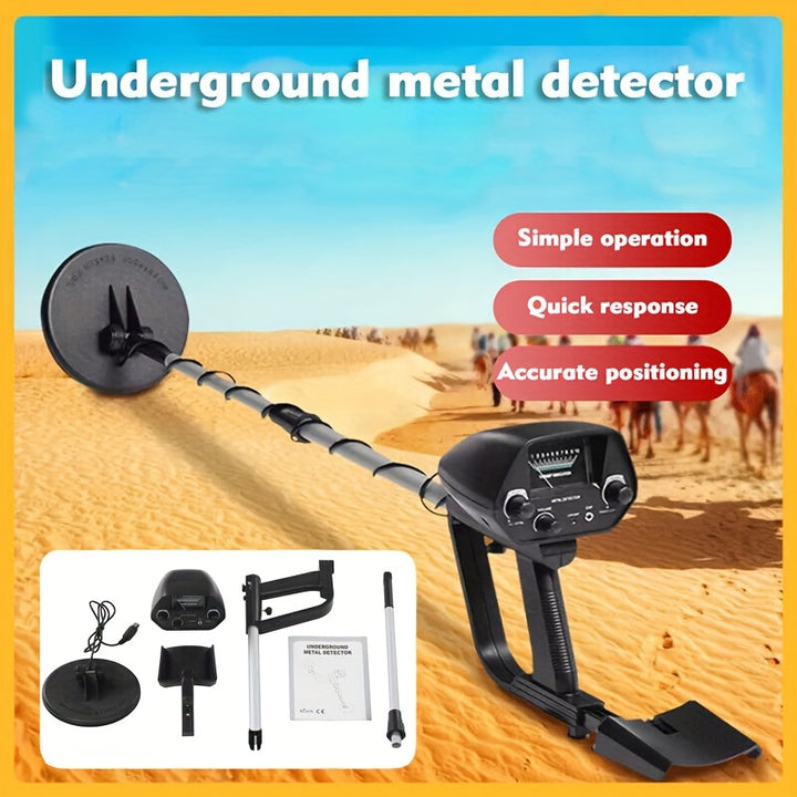 1pc Portable Handheld Metal Detector LCD Screen Professional High Precision Gold Detector Scanner Tracker Metal Detector For Adults To Detect Gold Coin Treasure Hunts No Battery