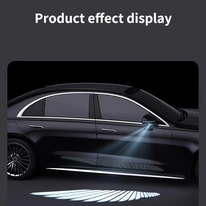 Angel Wings Courtesy Step Lights  LED Projection for All Cars  12V Hardwired 2Piece Set  NJQ54T