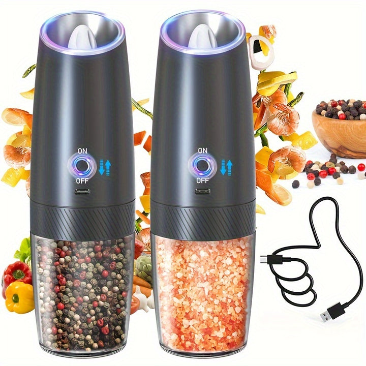 Electric Spice Grinder Set with USB Charging  Rechargeable Automatic  NJ9916