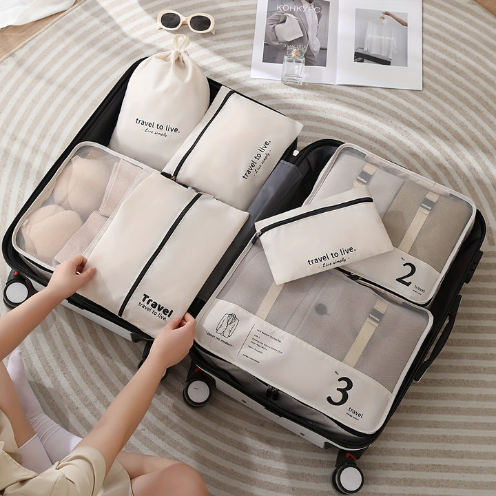 7 Pcs Packing Cubes For Suitcases  A2KD