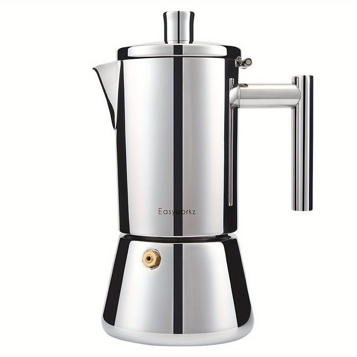 Stainless Steel Espresso Maker For Great Flavored Strong Espresso Classic Italian Style 3 Espresso Cup Moka Pot Makes Delicious Coffee Easy To Operate  Quick Cleanup Pot Moka Pot For Home And Outdoor Use Coffee Maker For Camping Use