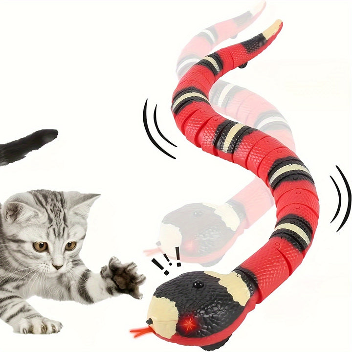 Smart Sensing Simulation Snake USB Rechargeable Interactive Cat Toy  TJRDON5