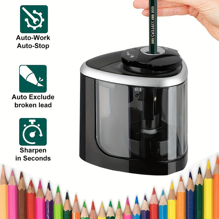 1pc Electric Pencil Sharpener Desktop Automatic Office Stationery